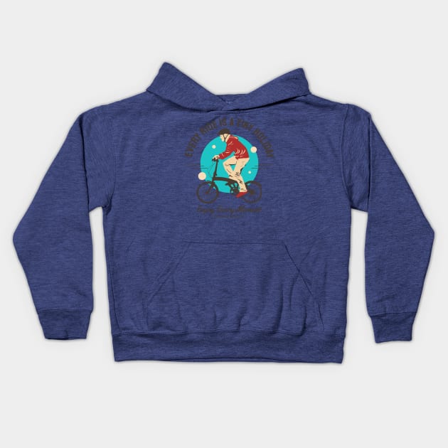 every ride is a tiny holiday Kids Hoodie by busines_night